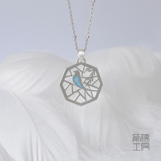 燕临窗 / 925银透光珐琅项链【定制：7-15天】 ○ 箭儒工房 商品图0