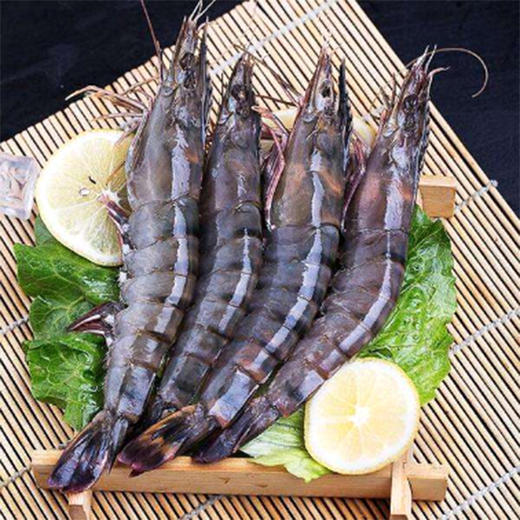 蓝雪黑虎虾(单冻）10-14只每盒/500g【保质期至2019-07-14】 商品图2
