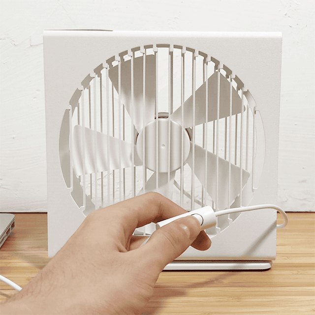 rock vh册办公室学生必备桌面风扇7寸桌面静音风扇 触摸开关可调档