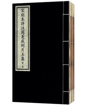 国家图书馆藏古籍善本集成·宋刻本详注周美成词片玉集