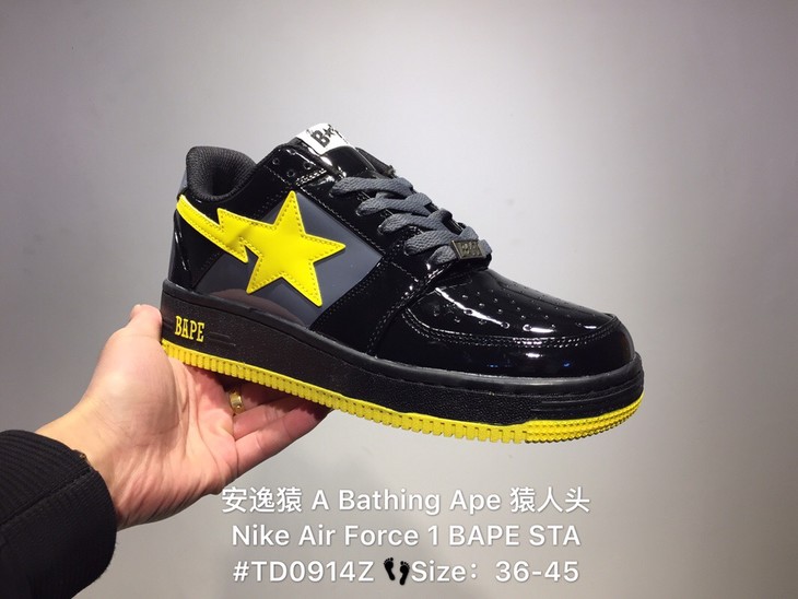 耐克安逸猿联名 男女款均有 a bathing ape 猿人头 nike air force 1