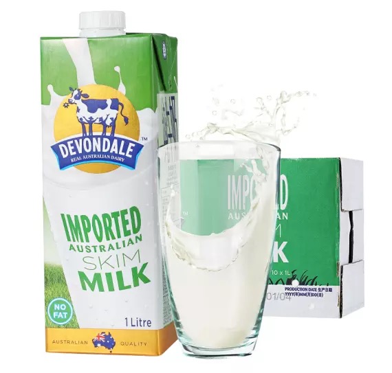 最新产 德运devondale脱脂纯牛奶澳大利亚进口牛奶1l