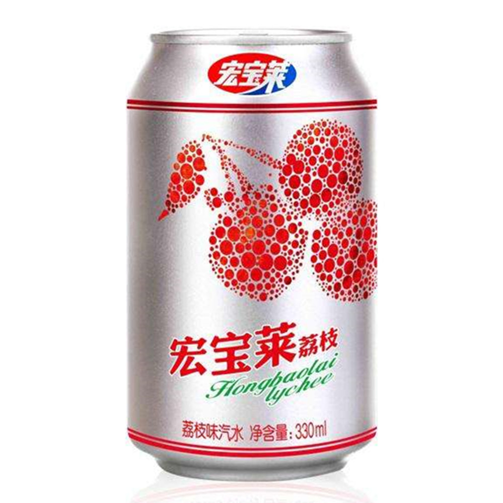 宏宝莱荔枝味汽水330ml/罐