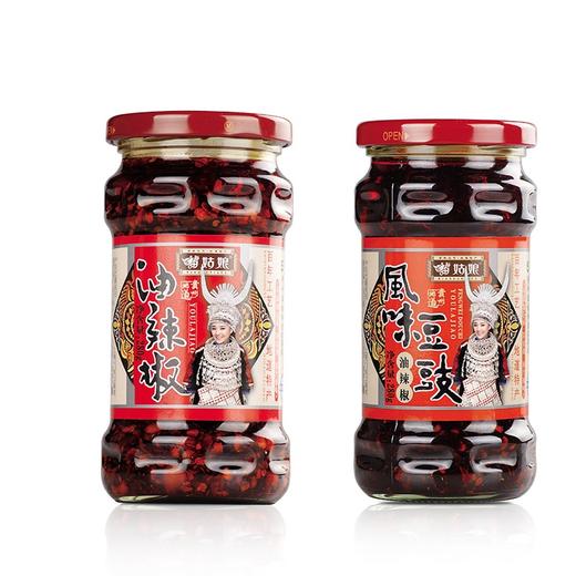 苗姑娘 风味豆豉油辣椒280g*1+油辣椒 280g*1  2瓶装 商品图3