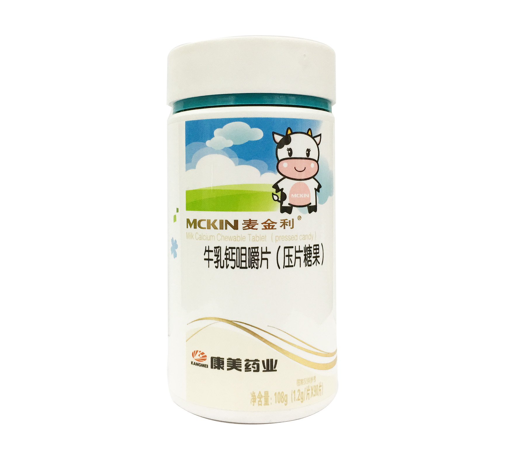 麦金利牛乳钙咀嚼片(压片糖果)麦金利1.2g*90片