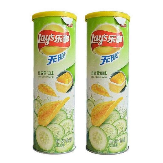 【零食】桶装乐事薯片黄瓜口味104g/盒 商品图0