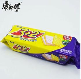 【零食】康师傅3+2饼干果香蓝莓味125g/袋