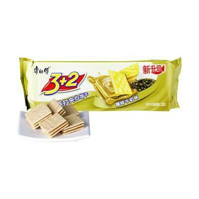 【零食】康师傅3+2饼干咖啡奶油125g/袋 商品图0