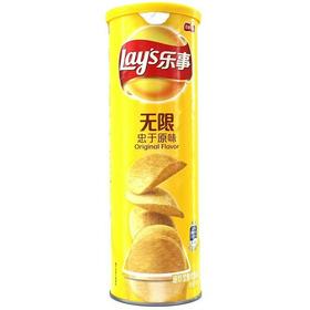 【零食】桶装乐事薯片原味104g/盒