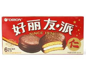【零食】好丽友巧克力派6枚/盒
