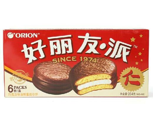【零食】好丽友巧克力派6枚/盒 商品图0