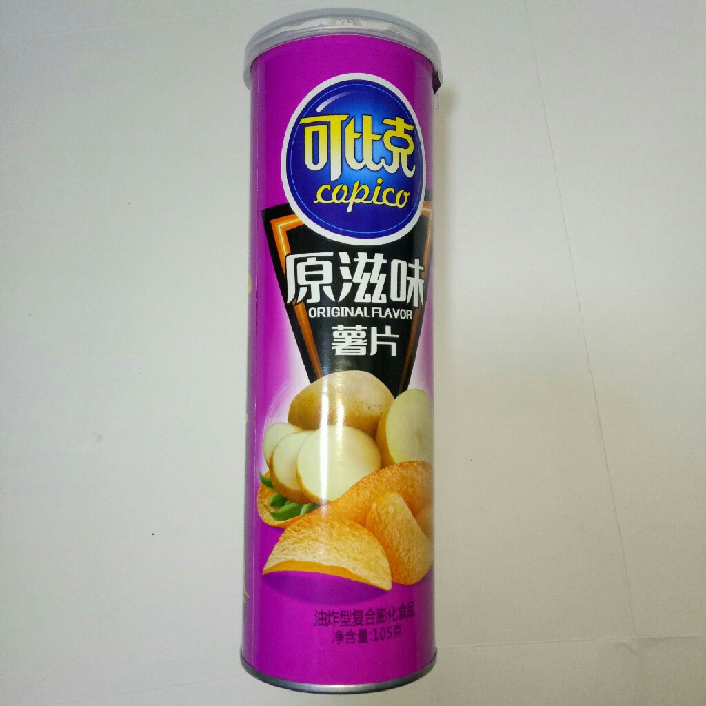【零食】可比克薯片原味105g/桶