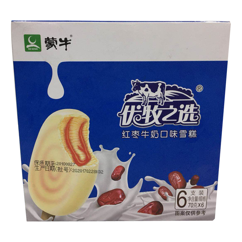 蒙牛优牧之选红枣牛奶口味雪糕6支装