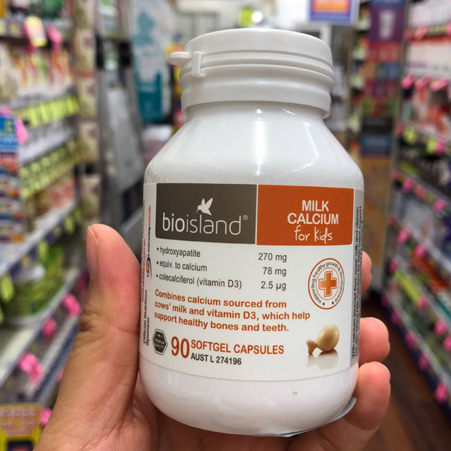 【宝宝液体钙】澳洲 bio island 生物岛婴幼儿液体乳钙软胶囊 易吸收