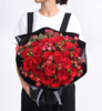 邻家女孩---红玫瑰33枝、红色小雏菊7枝、栀子叶1扎 商品缩略图3
