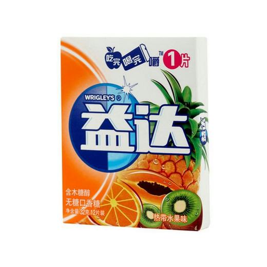 【休闲】益达无糖口香糖热带水果味32克12片装 商品图0