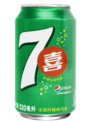 七喜柠檬味汽水饮料330ml 易拉罐