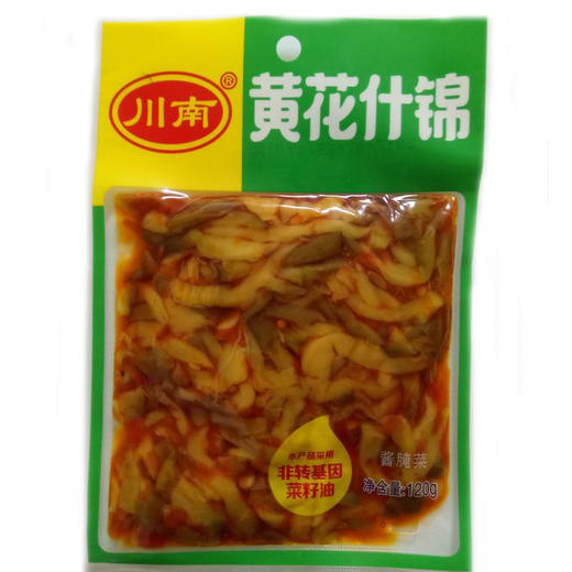 川南黄花什锦爽口开胃菜红油豇豆榨菜下饭菜麻辣三丝120g 商品图1
