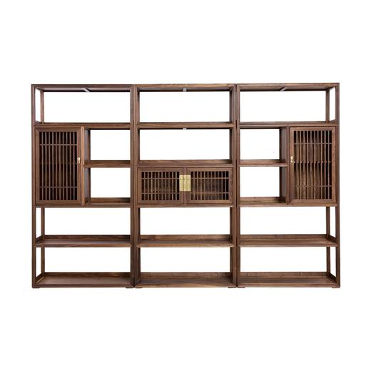 新仿黑胡桃木新中式书架百宝阁架子QN1608001668 Newly made Black walnut wood Reproduction Display shelf 商品图2