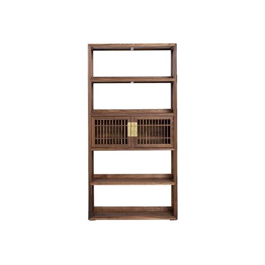 新仿黑胡桃木新中式书架百宝阁架子QN1608001568 Newly made Black walnut wood Reproduction Display shelf 商品图1