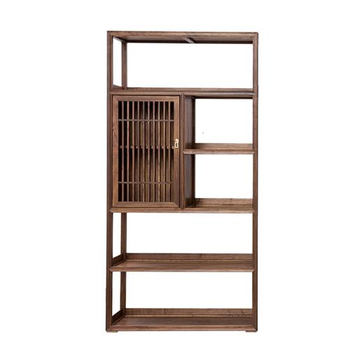 新仿黑胡桃木新中式书架百宝阁架子QN1608001468 Newly made Black walnut wood Reproduction Display shelf 商品图1