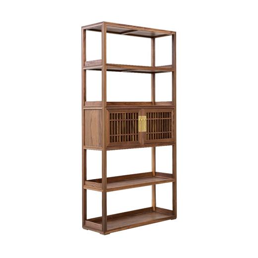 新仿黑胡桃木新中式书架百宝阁架子QN1608001568 Newly made Black walnut wood Reproduction Display shelf 商品图3