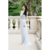 冰灰美背抹胸晚礼服 商品缩略图0
