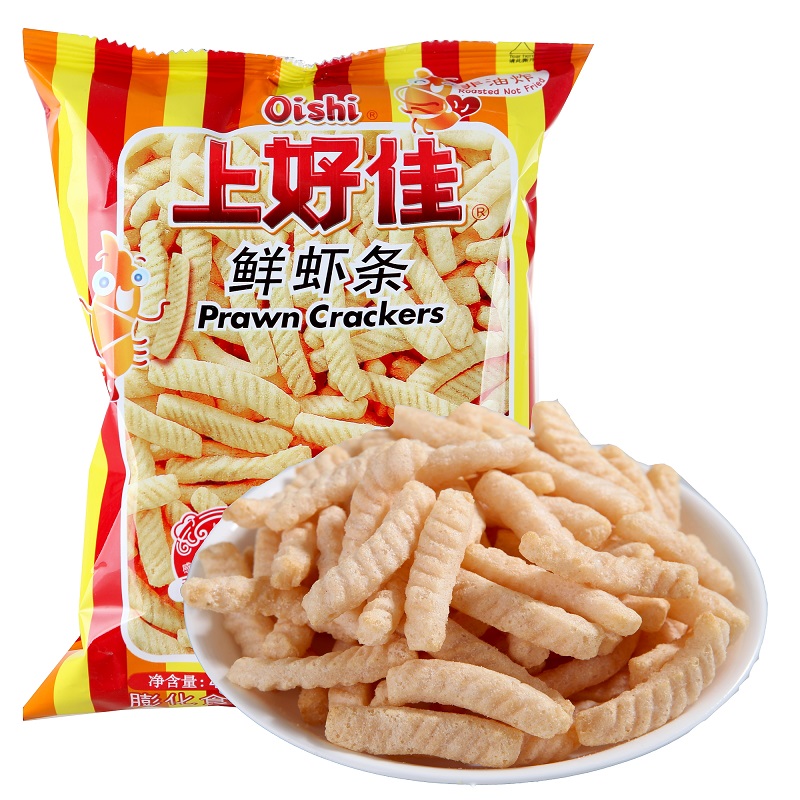 【两种口味】上好佳鲜虾条40g 原味/辣味(膨化类)