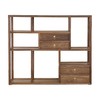 新仿黑胡桃木新中式四屉双面多宝阁书架架子QN1609000766 Newly made Black walnut wood Reproduction Double side display shelf 商品缩略图1