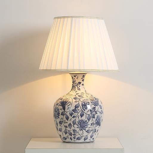 【家居百货】。新中式青花瓷台灯 家居卧室书房温馨氛围灯青花瓷台灯 商品图2