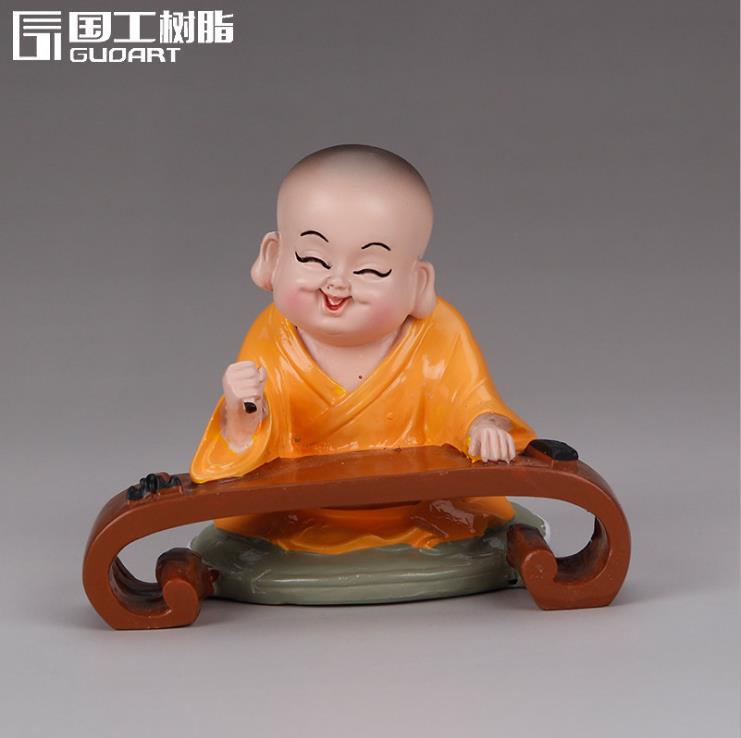 【居家】树脂工艺品读书小和尚 树脂创意家居摆件 树脂中式公仔摆件