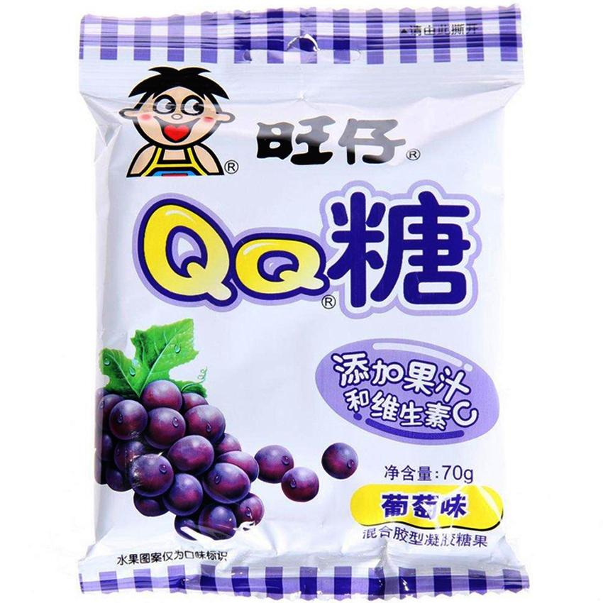 x旺仔qq糖葡萄味70g袋