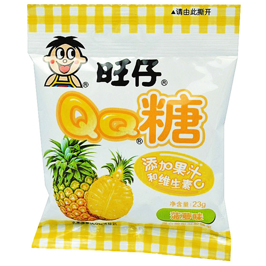 x旺仔qq糖菠萝味23g袋