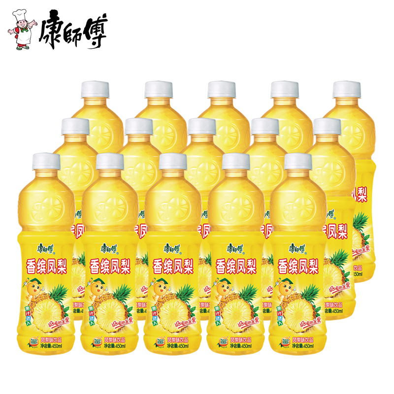 康师傅 香槟凤梨饮料450ml*15瓶【整箱】