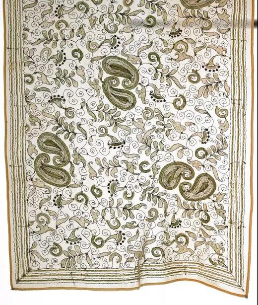 印度进口真丝手工刺绣围巾 S05 商品图1