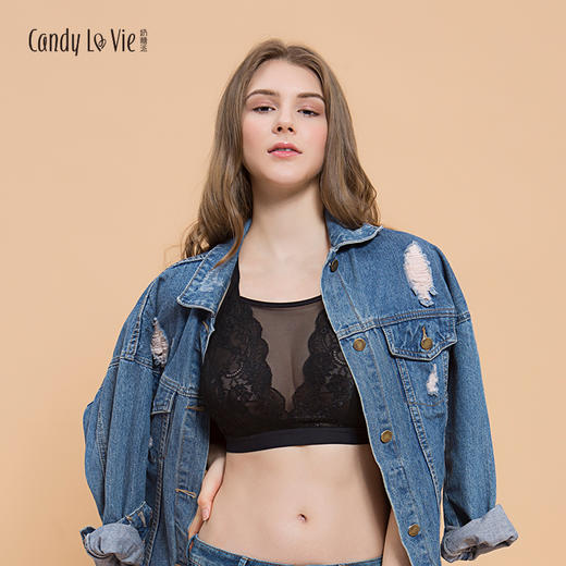 怦然心动挂脖抹胸无钢圈三角杯 大胸可穿bralette 商品图2