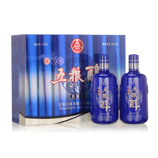 50度蓝淡雅五粮醇礼盒500ml×2×5 商品图0