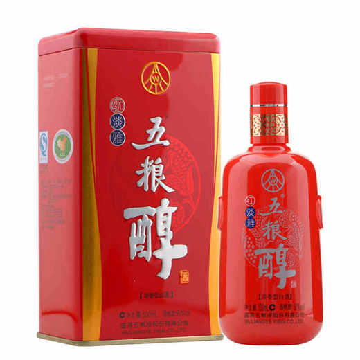 50度（扁盒装）红淡雅五粮醇500ml+50度五粮醇·畅享美好生活！500ml（2瓶组合装） 商品图1