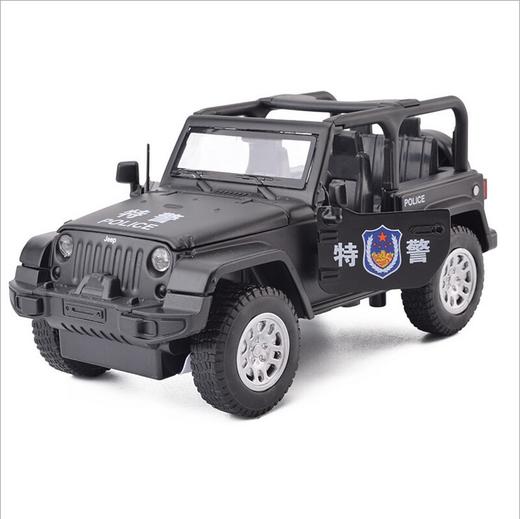 【警车模型】敞篷牧马人警车（带底座） 商品图1