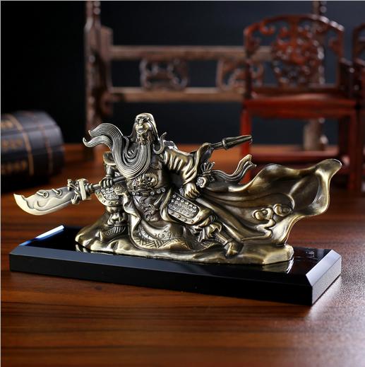 【汽车饰品新款汽车摆件合金关公佛像车内装饰品车载用品武财神香水座】 商品图3