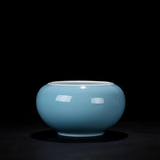 【宝瓷林】天青 豆青 明黄 祭蓝蹲式杯 紫金玉兰杯10头茶具 商品图6