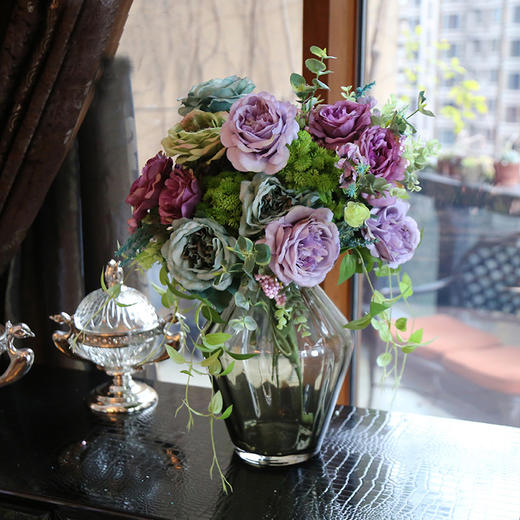 原野自然风油画感 仿真花假花套装 客厅酒店卧室装饰花瓶摆件 商品图12