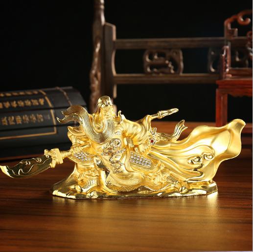 【汽车饰品新款汽车摆件合金关公佛像车内装饰品车载用品武财神香水座】 商品图6