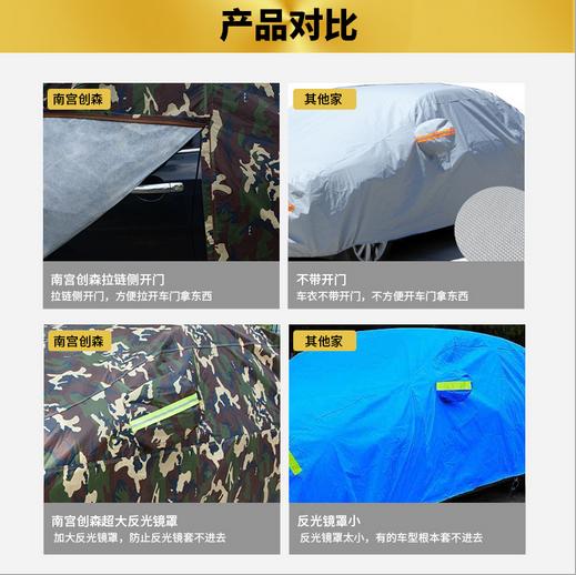 【汽车用品】新款迷彩牛津布汽车车衣车罩 防雨防晒隔热牛津布车罩 商品图1