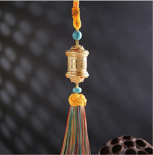 【汽车用品】GS073汽车用品挂件装饰品藏式佛教合金转经轮工艺礼品 商品图2