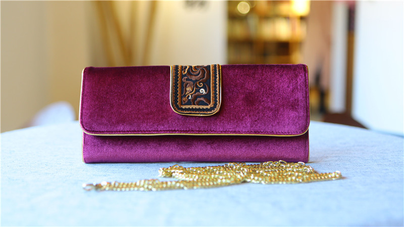 山谷居民品牌时尚苗绣手包/钱包 - 玲珑