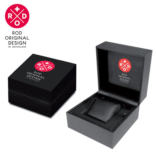 瑞士ROD ICONIC GRANDE DATE系列石英腕表38/42/46可选（黑盘银壳） 商品图2