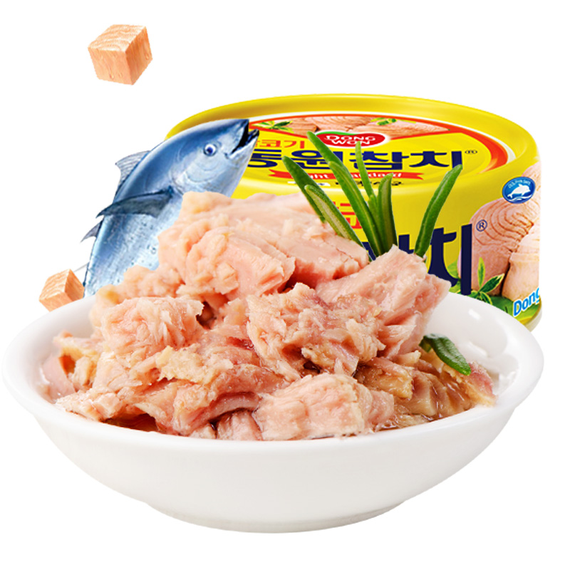 代丽 韩国进口东远金枪鱼罐头即食油浸吞拿鱼海鲜鱼肉