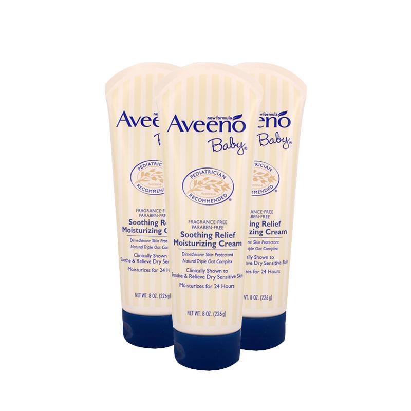 艾维诺 aveeno 【美国直邮】儿童燕麦宝宝润肤乳舒缓面霜226g*3