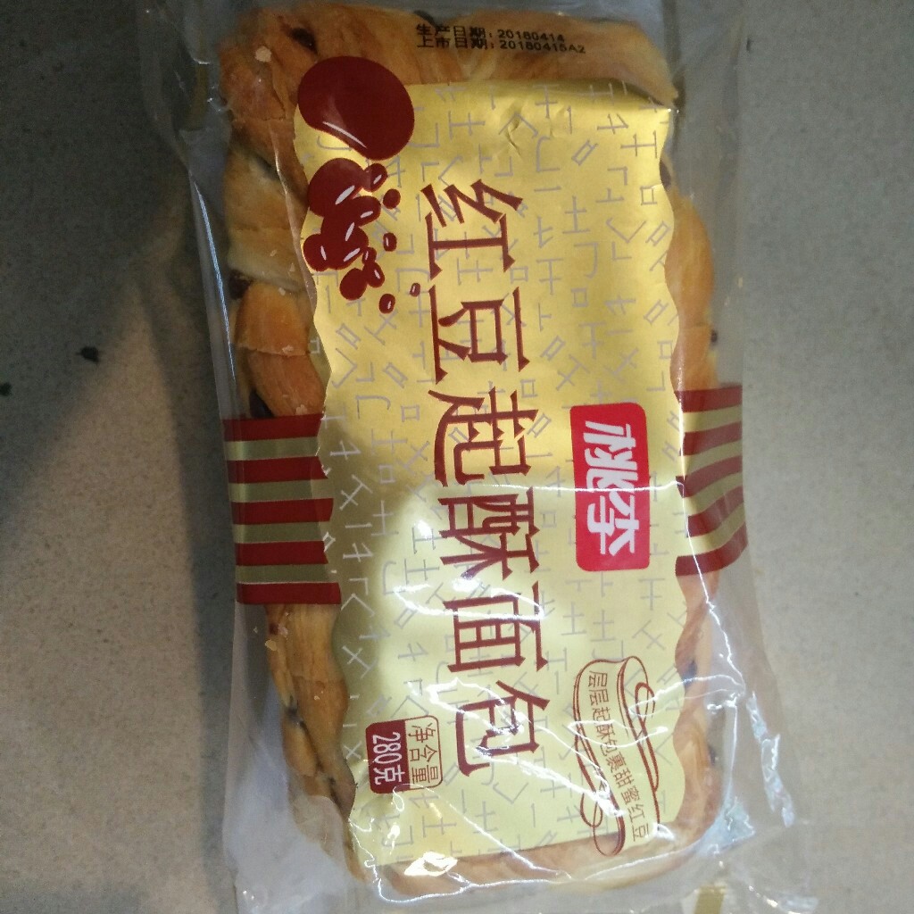 【桃李面包】红豆起酥面包280g